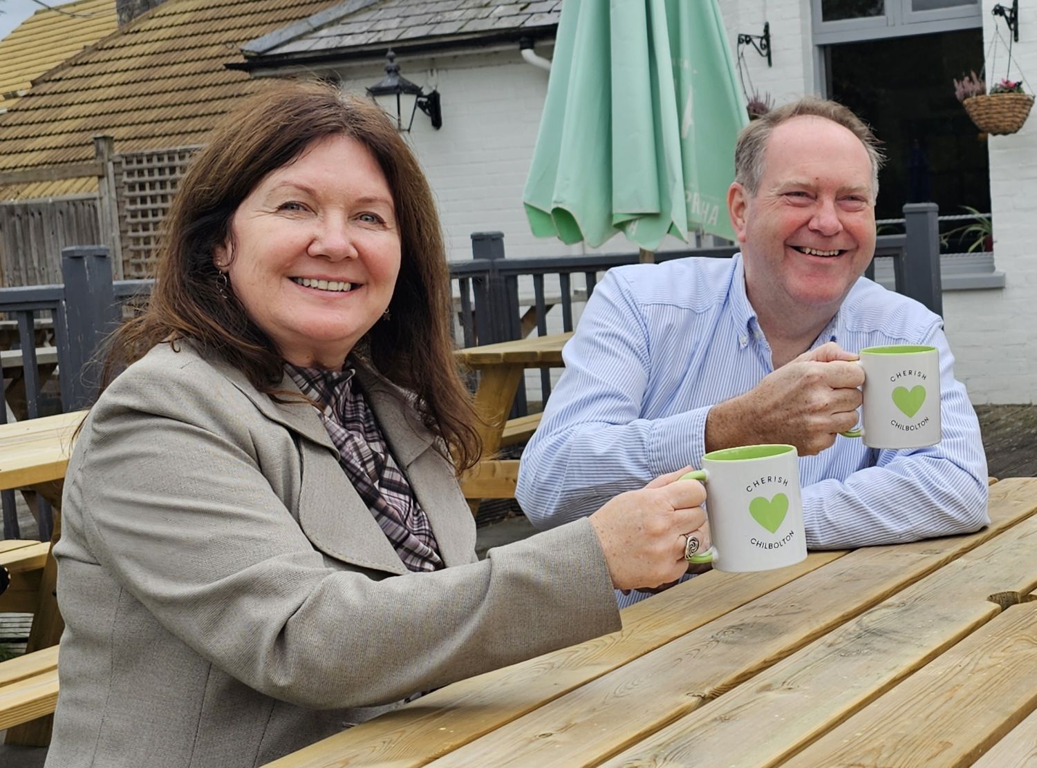 Cllrs Sally Yalden and David Hall