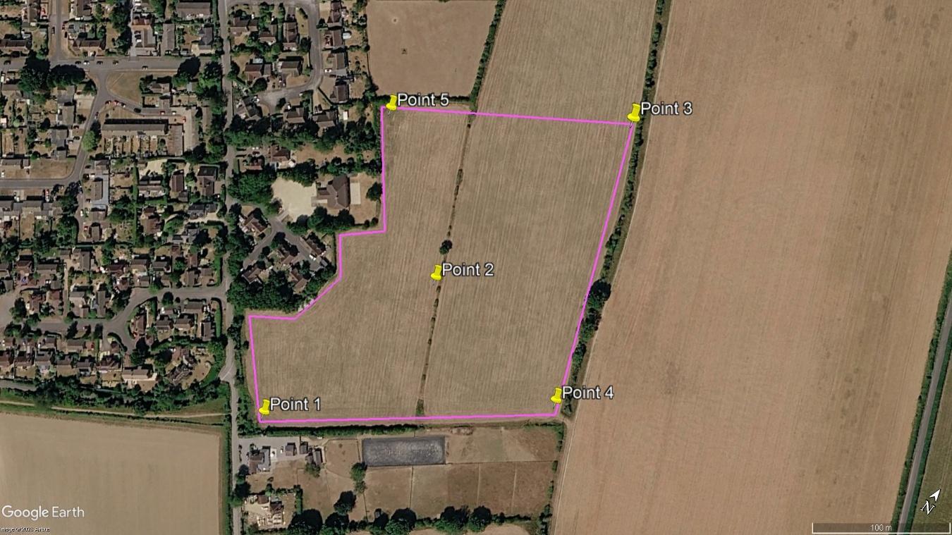 Five sites within the proposed 75 home plot (Credit: Pager Power)