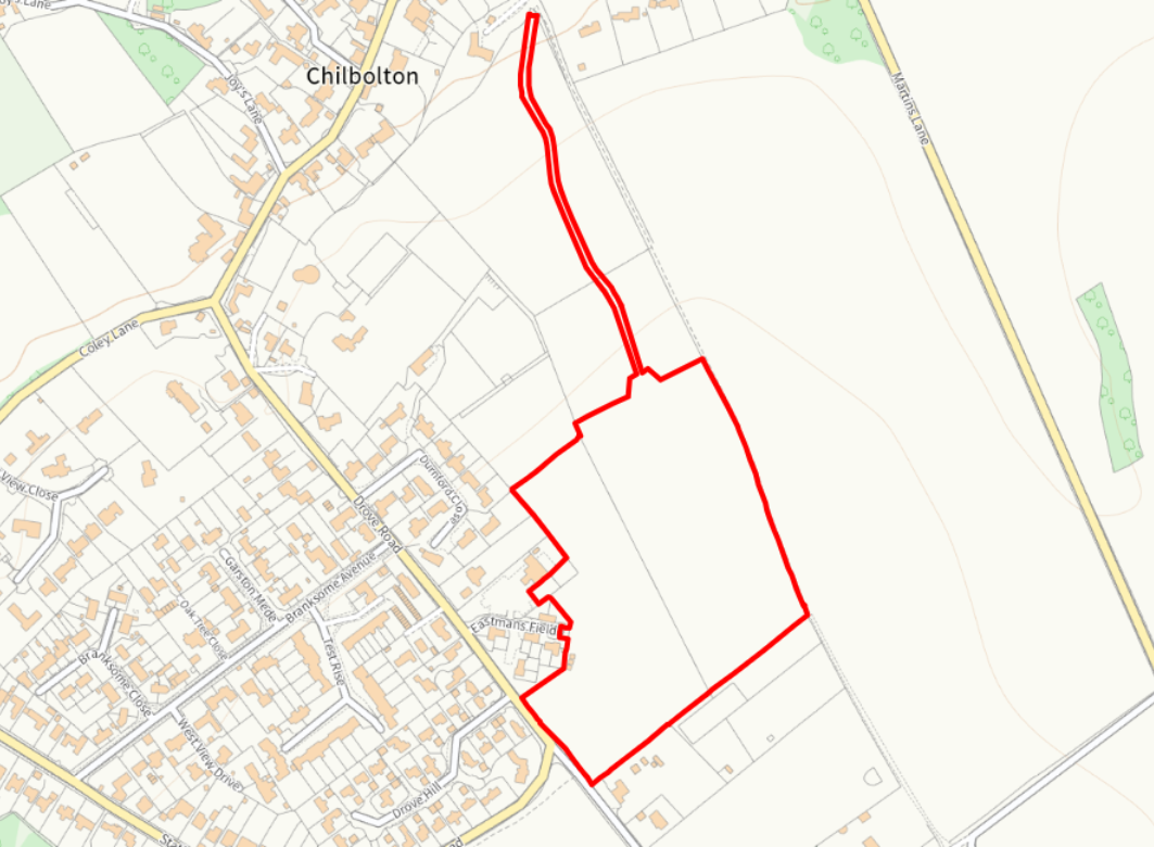Proposed development site and access