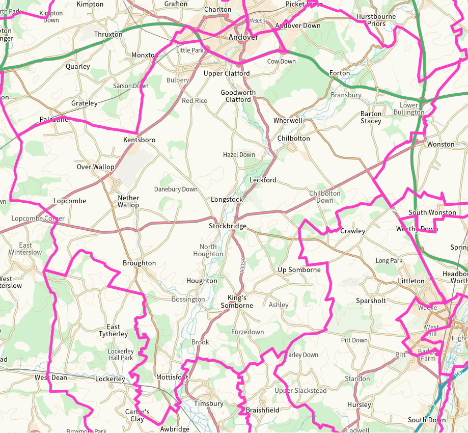 Test Valley Central Division (credit: Ordnance Survey)