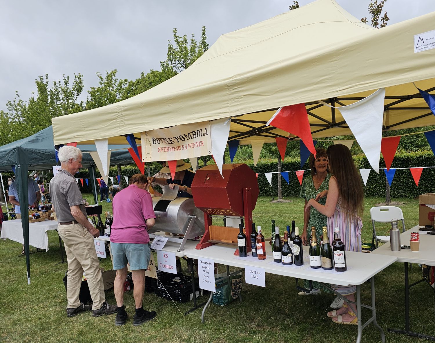 Bottle tombola stall