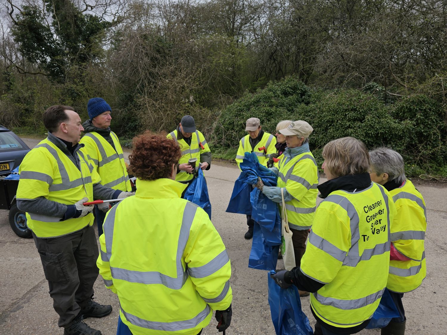 Tools of the trade being handed out
