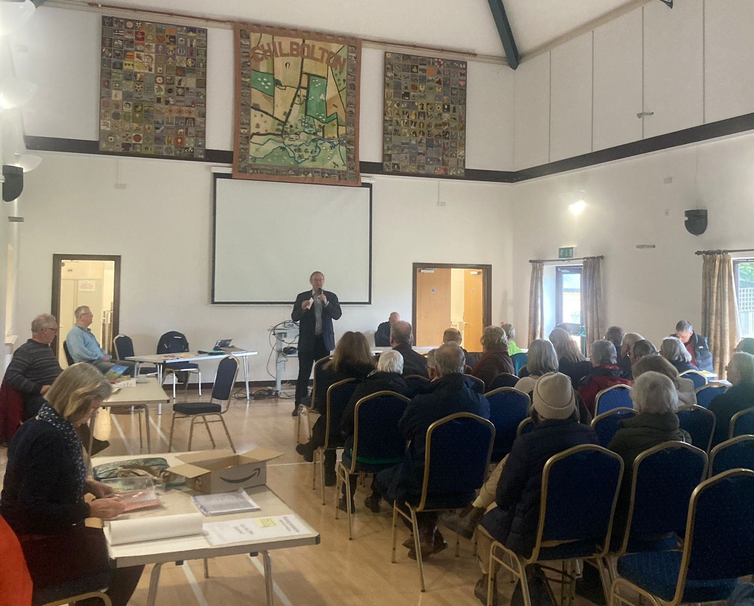 75-home plan - Villagers get busy