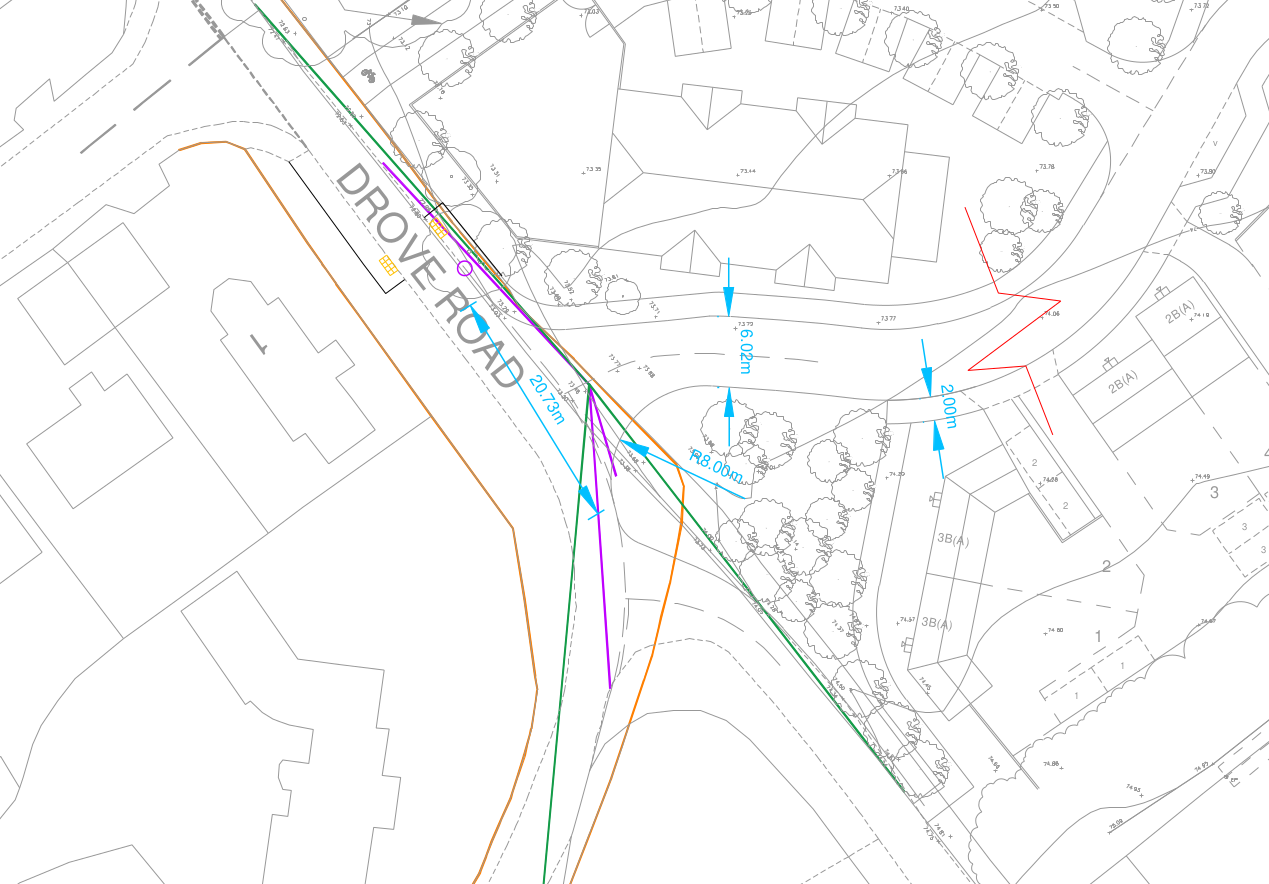 Drawing of access from Drove Road (Credit: Ridge)