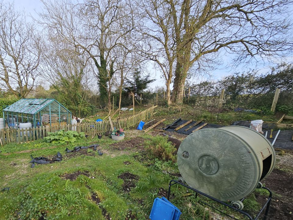 March 2026: Cut flower and vegetable garden ready for a full rebuild