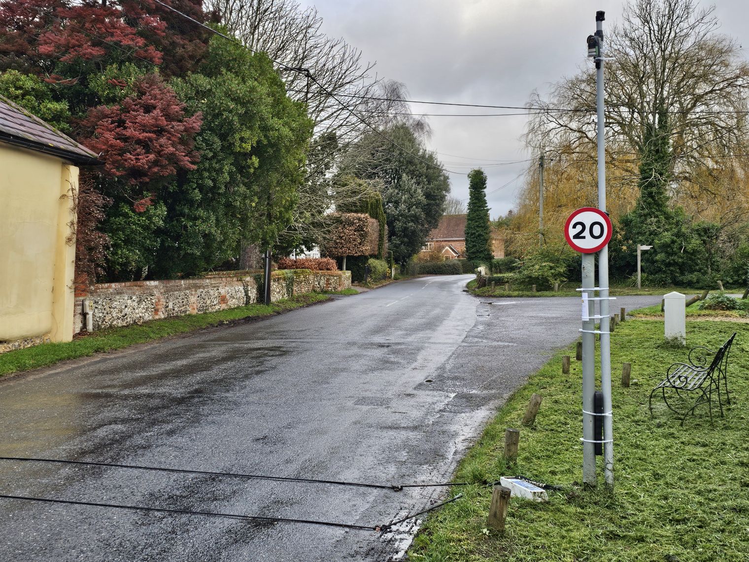 The measurement site on Village Street