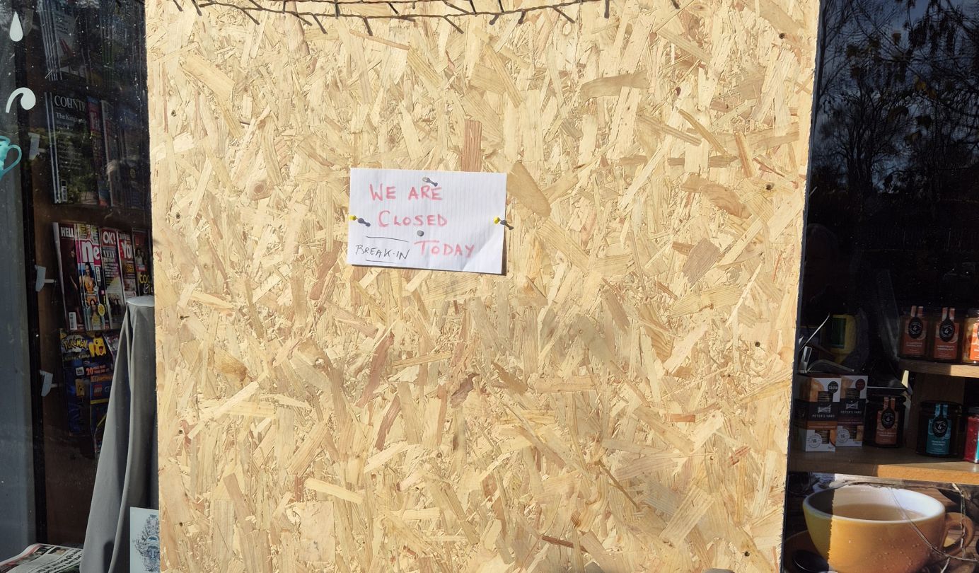 Village shop attacked by thieves